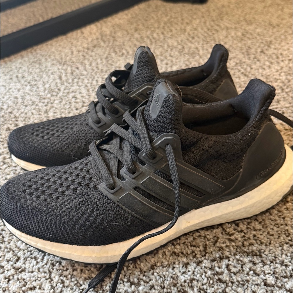 Adidas Men's Black and White Athletic Shoes